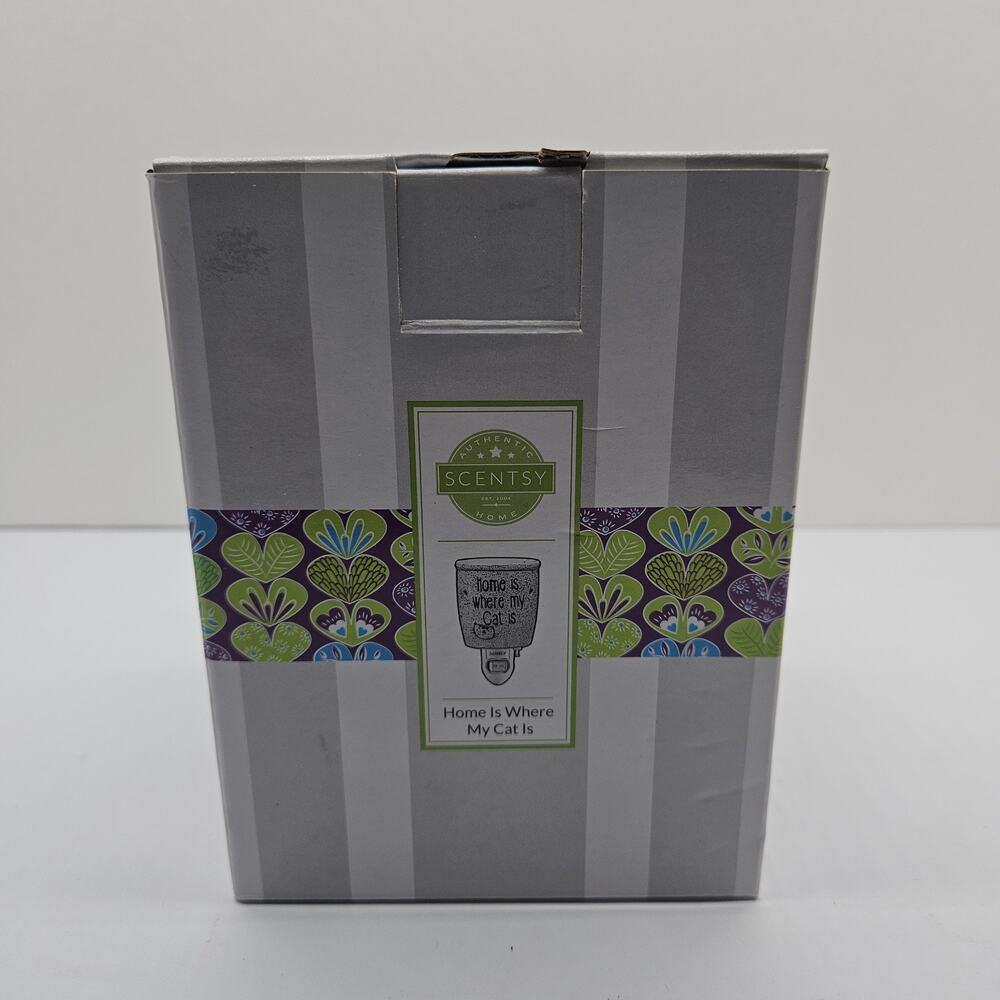 Scentsy Home Is Where My Cat Is Mini Warmer Night Light Wall Plug NIB